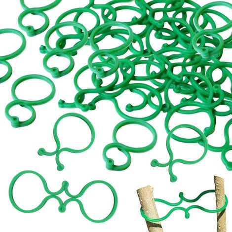 50 Attaches, réutilisables en plastique, support durable pour tomates, orchidées et plantes grimpantes, usage intérieur extérieur (1/5)