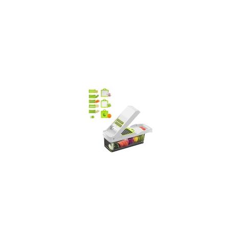Cortador de verduras, Cortador de verduras manual, Mandolina, Picador de cebolla, Cortador de frutas, Cortador de ensalada, Blanco