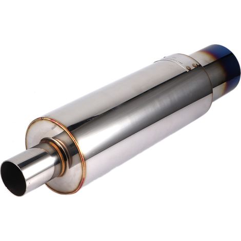 Tuyau d'échappement droit universel 51mm/2in, embout d'entrée et sortie en tube, pièce modifiée 51-114 (1/5)