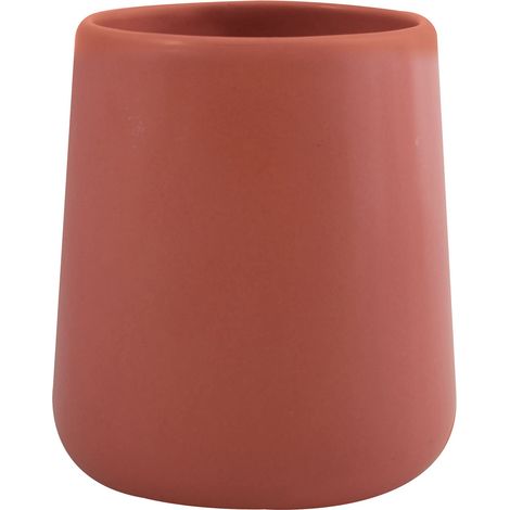 Gobelet en Céramique - Maonie Terracotta Mat - 300 ML - Pratique Et Esthétique pour Salle de Bain - Facile à Nettoyer - Résistant à l'Humidité - 8.5 x 8.5 x 10 cm (1/4)