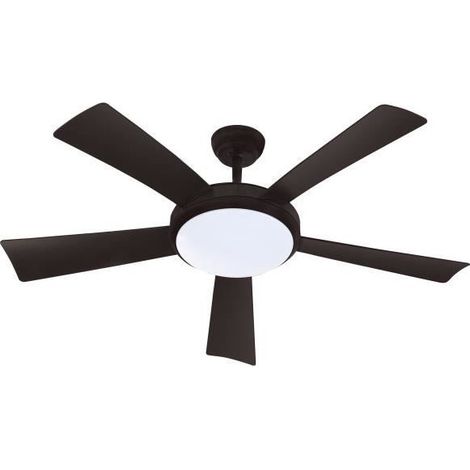 WALLIS Noir - Ventilateur de plafond Ø132cm 38W + éclairage LED