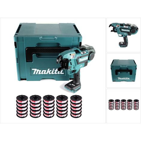 Connettore per armature a batteria Makita DTR 180 ZJ 18V brushless in Makpac con 25x filo di legatura - senza batteria e caricabatterie (1/5)