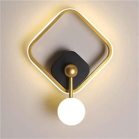 Applique da parete quadrata in metallo con LED, design tricolore, ideale per decorare cabine armadio, soggiorni, corridoi, showroom, balconi e altri spazi. (1/5)