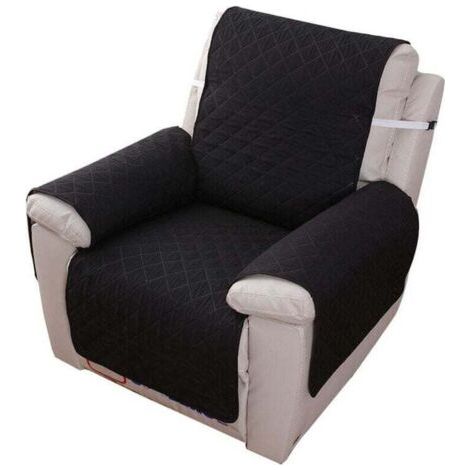 Housse Fauteuil Relax 1 Place, Housse de Canapé Protecteur Inclinable Imperméable pour Chambre (Noir 55200cm) - (1/5)