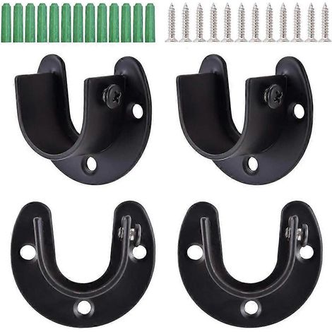 Accessoires de siège de poteau en acier inoxydable, compatibles avec 3 ensembles de produits noirs (1/5)