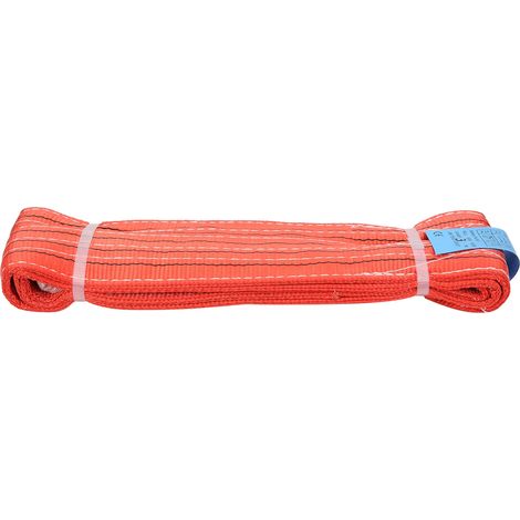 Élingue de levage 5T 3 mètres à double œillet, boucle, sangle plate en polyester pour usage industriel (1/5)