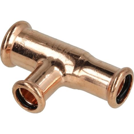 Raccord à sertir cuivre té réduit 22 x 15 x 18 mm F/F/F contour M