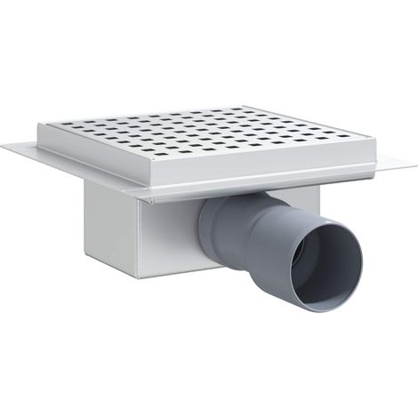Dot Shower Drain Silver 15 x 15 cm Stainless Steel 304 vidaXL