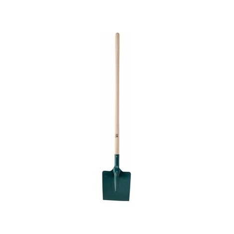 Leborgne – Pelle carrée en acier trempé 25 cm – Manche bois 110 cm – Pour tranchées et angles droits – Résistance à l’usure