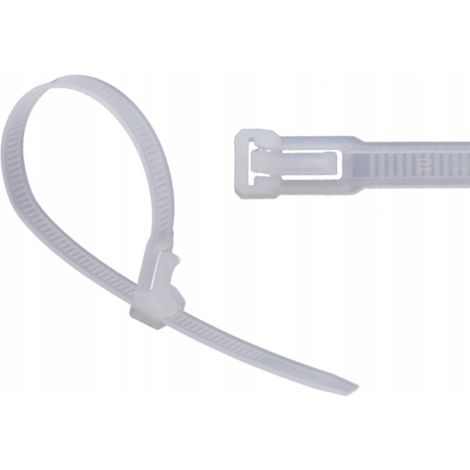 Fascette per cavi rimovibili, riutilizzabili e riapribili, 200x7,5 mm (1/5)