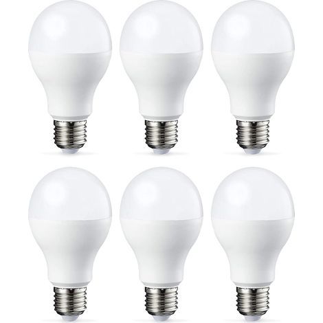 Paquete de 6 bombillas LED, casquillo Edison E27, 18 W (equivalente a 180 W), luz blanca fría, no regulables. (1/3)