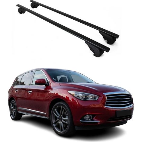 OMAC Dachträger Querträger für Infiniti QX50 I 2013-2017 – Abschließbar – Max. 75 kg – 2 Stangen Stahl Schwarz (1/5)
