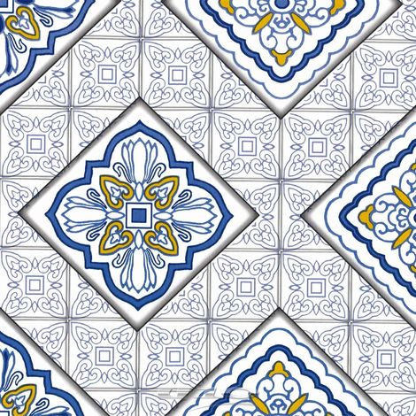 Nappe Toile cirée au mètre Malaga bleu