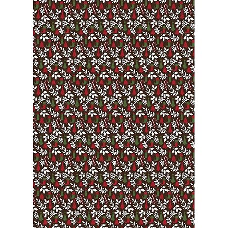 RAYHER - FOGLIO ADESIVO IN TESSUTO FABRIC STICKER 210MMx297MM - NATALIZIO