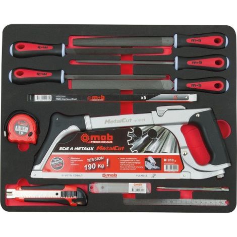 MOB - 25 outils de coupe dans un module en mousse (1/2)