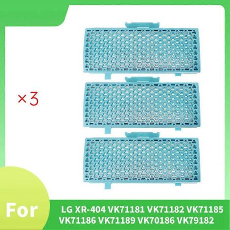 NALOOKAMIC Filtres HEPA pour aspirateur LG XR-404 VK71181 VK71182 VK71185 VK71186 VK71189 VK70186 VK79182, pièces détachées ADQ68101902, lot de 3