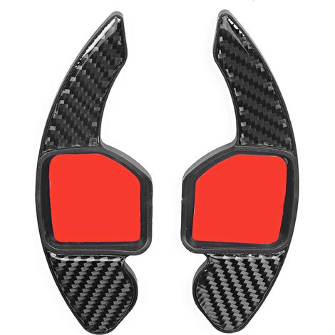 Paire de protections en fibre de carbone pour palettes de volant, compatible A3 A4L 2013-2016 (1/5)