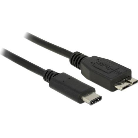 Delock Câble USB USB 3.2 Gen1 (USB 3.0) USB-C® mâle, USB-Micro-B 3.0 mâle 0.50 m noir 83676 W972601 (1/3)