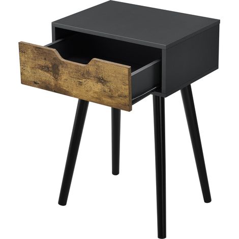 Tavolino da soggiorno Cassettiera in PVC 60 cm nero 030006165