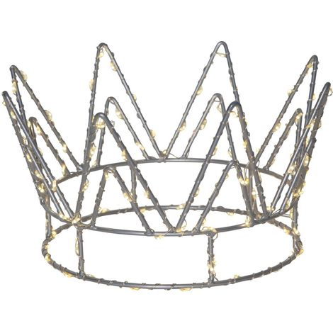 Star LED-Dekokrone 'Crown', Silber, (1/4)