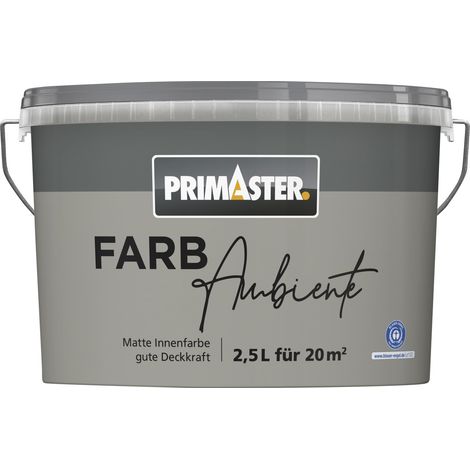 Primaster Farbambiente Wandfarbe matt naturgrau 2,5 L Wandfarbe (1/2)