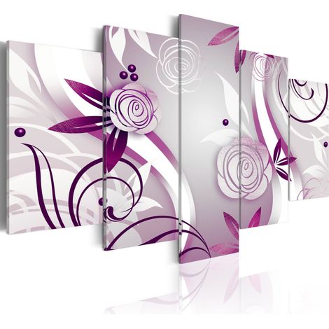 Quadro - Rose color viola - 100x50 (1/4)