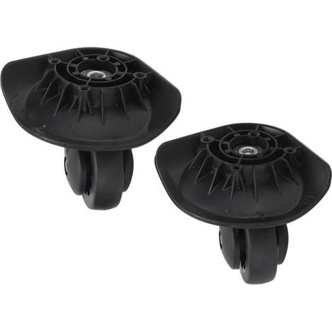 (Schwarz) Lenkrollen - Schwarz - Geräuschlos - 5 cm - 2 Rollen (1/4)