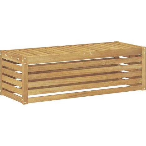 Outdoor Stool Bench White 115 x 43 x 37 cm Solid Acacia Wood vidaXL
