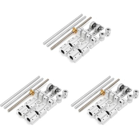 45 PiÈCes Palier de Guide D' Optique 200mm Tige de Vis de Conduit D'Arbre de Rail en Aluminium PiÈCes Cnc D'Accouplement D'Arbre de Douille À GlissiÈRe (1/5)