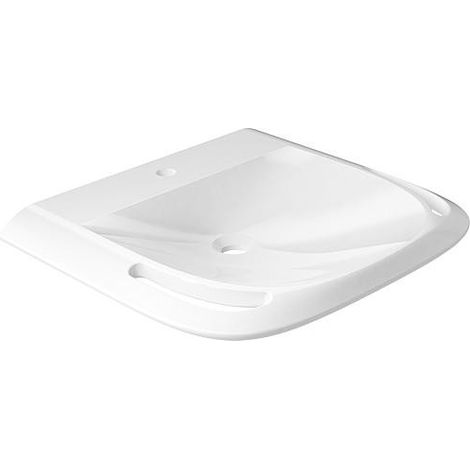 Vasque Elida fonte minerale blanc, 1 trou robinet, 2 poignees 603x102x550mm (1/3)
