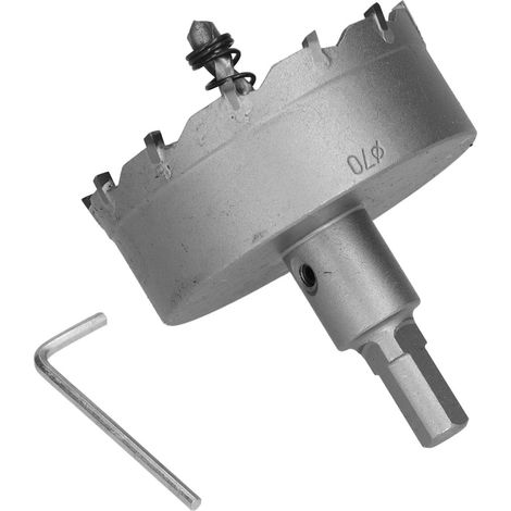Scie cloche à dents en carbure, ouvre-trous TCT robuste, adaptée aux plaques en acier inoxydable jusqu'à 70 mm d'épaisseur. (1/5)