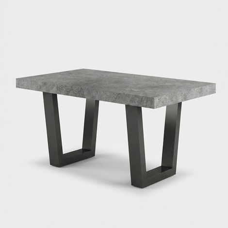 Tavolo da pranzo allungabile moderno gambe antracite 140/220x90 Tokyo - Grigio Scuro