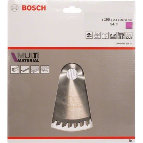 Hoja de sierra circular MM MU H 190x20-54 BOSCH 2608640508