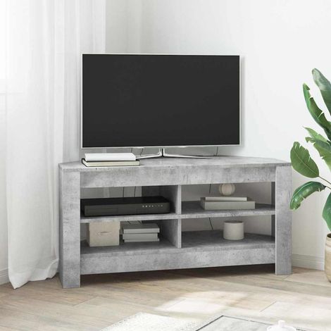 MuebledeTVdeesquina Gris Concreto 102 x 40,5 x 45 cm