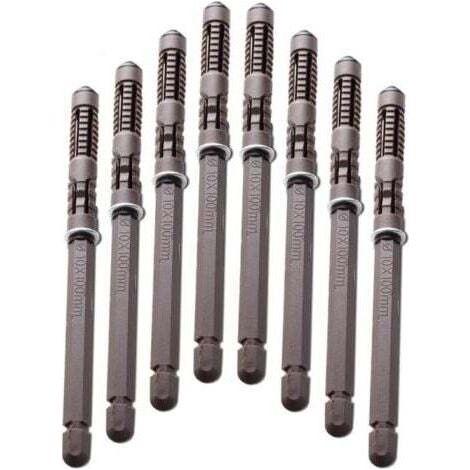 NALOOKAMIC  Lot de 8 supports d'étagères flottants en bois invisibles et durables avec vis - Pour le matériel réglable - Pour étagères (diamètre 10 x 100 mm)