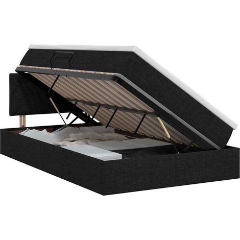 Maison Exclusive - Letto con contenitore e materasso Nero 120 x 200 cm Velluto (1/5)