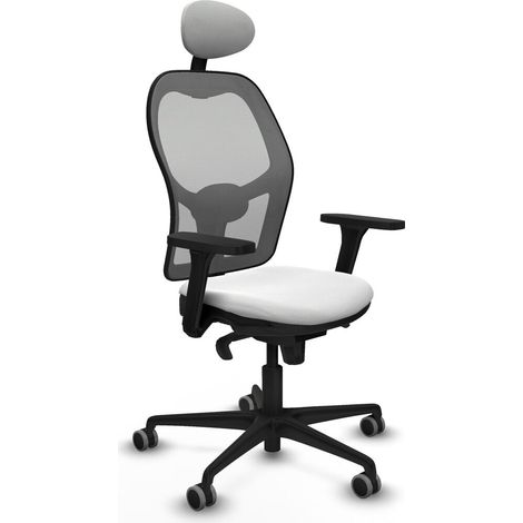 Sedia Ufficio con Poggiatesta Piqueras y Crespo 3D036G1 Bianco (1/5)