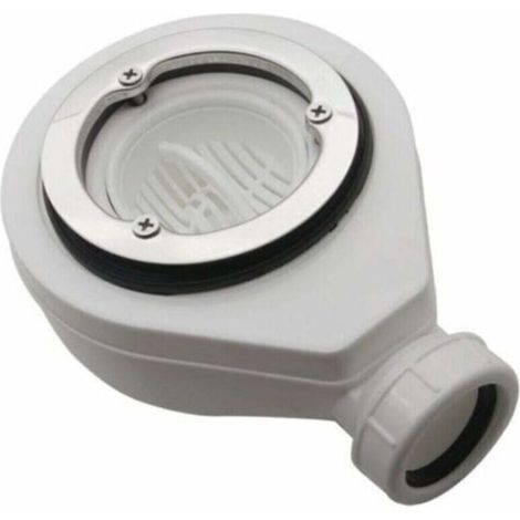 Bonde horizontale sans couvercle Ø90 pour receveur de douche,