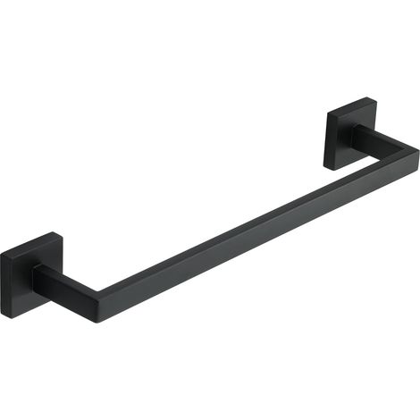 Porte Serviette Mural en SUS304 Acier Inoxydable 40 CM, Barre Sèche Serviette Noir avec Vis Cachées et Tube Épaissi, Support Solide pour Salle de Bain, Cuisine, Installation par Perçage (1/5)