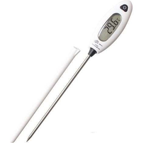 [NIEMALS VERWENDET] Kochthermometer, langer Temperaturfühler, digitales Küchenthermometer, sofortige Ablesung, 5 Sekunden, LCD-Großbild-Thermometer für Fleisch, Grill, Gebäck, Badewasser