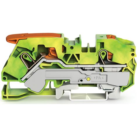 WAGO TOPJOB S PASSAGGIO TERMINALE LEVA 2 FILI 16MM VERDE/GIALLO - 2116-5207