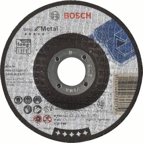 Bosch Trennscheibe gekröpft Best for Metal A 30 V BF, 115 mm, 2,5 mm
