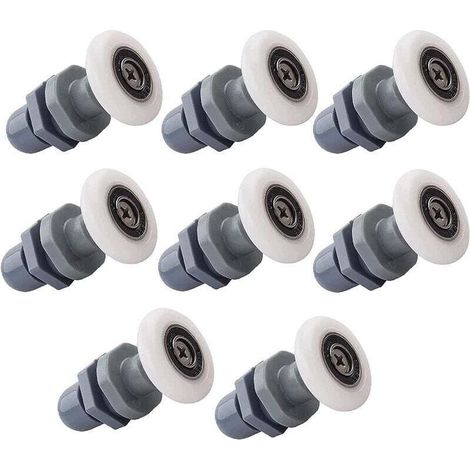 8 Pcs Roulette Porte Douche Coulissante 19mm Rouleaux pour Salle de Bains Roulettes Coulissantes Porte en Verre (1/5)
