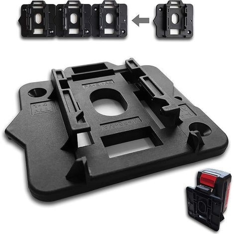 SLE Lot de 5 supports muraux professionnels pour batterie Einhell Power-X-Change PXC 18 V 3,0 4,0 5,2 Ah (1/5)