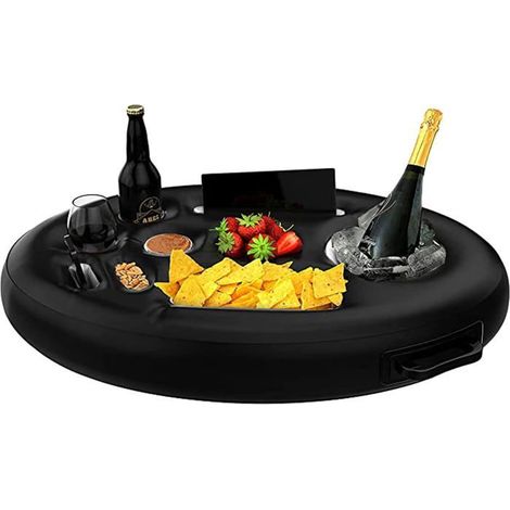 Bar flottant pour piscine - Gonflable - 8 trous - Porte-gobelet - Plateau flottant - Facile à gonfler (1/5)