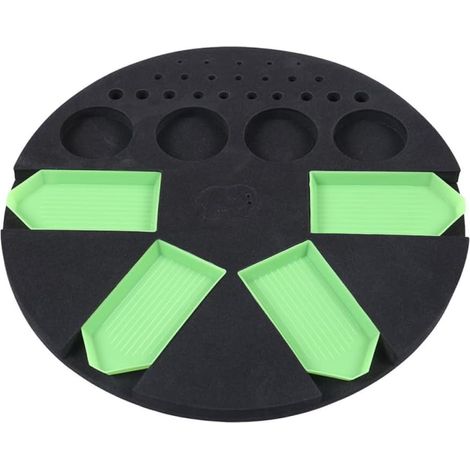 Plateau Silicone Assiettes Vertes pour Rangement DIY Diamant Plateau Porte-outils Léger et Compact pour Peinture Diamant Accessoires pour Strass (1/5)