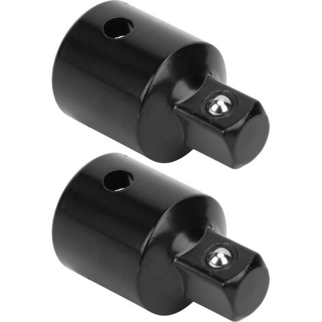 Adaptateur de Douille 1/2" vers 3/8" en Acier Carbone - 2 Pièces pour Cliquet et Outils de Conversion