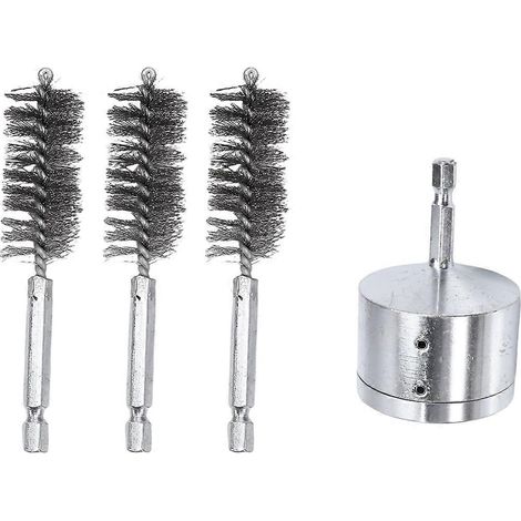 Brosse de nettoyage pour tuyaux en cuivre et métal, pour perceuse, 3/4 pouce (1/5)
