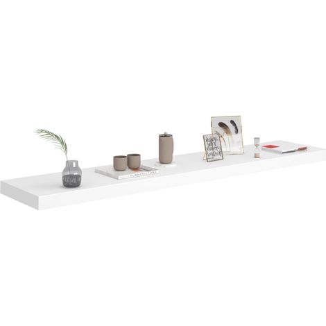 Étagère murale flottante Blanc 120x23,5x3,8 MDF (1/5)