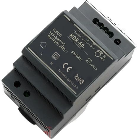 DIN-Schienen-Netzteil, einstellbare Ausgangsspannung, hoher Wirkungsgrad, HDR-60W-12V (1/2)